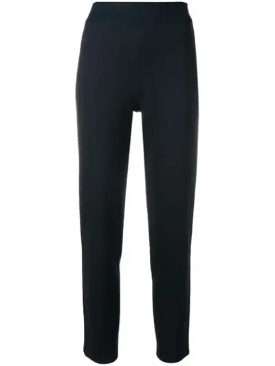 Emporio Armani Cropped Slim Trousers In Blue