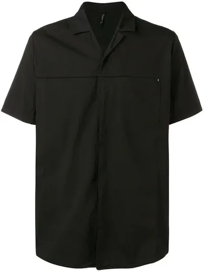 Transit Notched Collar Shirt In Black