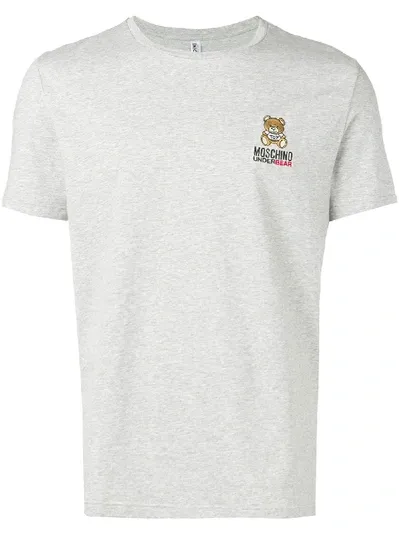 Moschino Underbear Teddy T-shirt In Grey