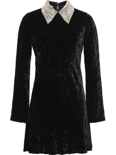 Miu Miu Minikleid Aus Samt In Black