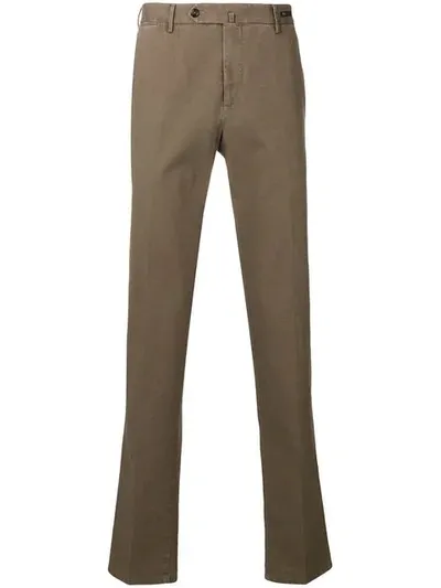 Pt01 Slim-fit Chinos In Brown