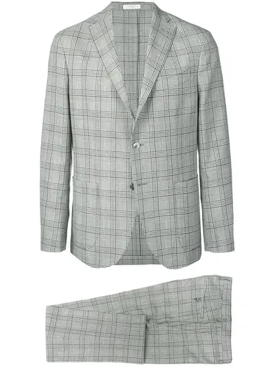 Boglioli Plaid Formal Suit In Grey