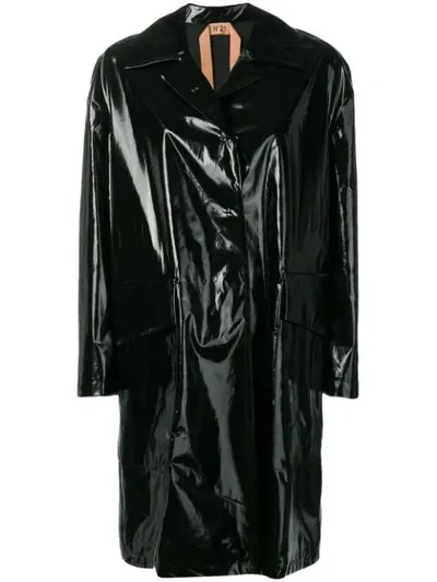 N°21 Vinyl Coat In Black