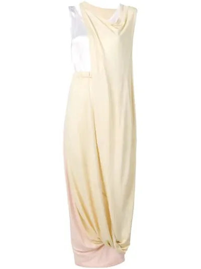 Marni Layered Jersey Dress In Neutrals