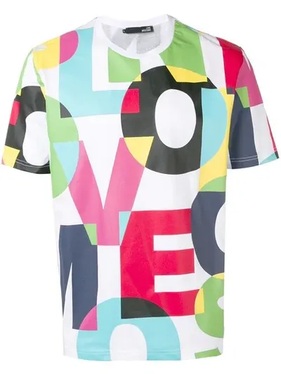 Love Moschino Graphic Print T-shirt In White