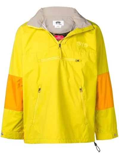 Junya Watanabe Contrast Panel Windbreaker In Yellow