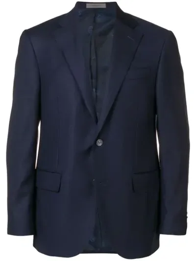 Corneliani Single Breasted Blazer In Blue