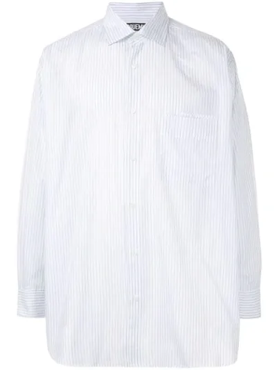 Jacquemus Striped Long-sleeve Shirt In White