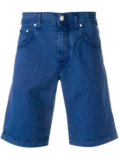 Jacob Cohen Slim Fit Chino Shorts In Blue