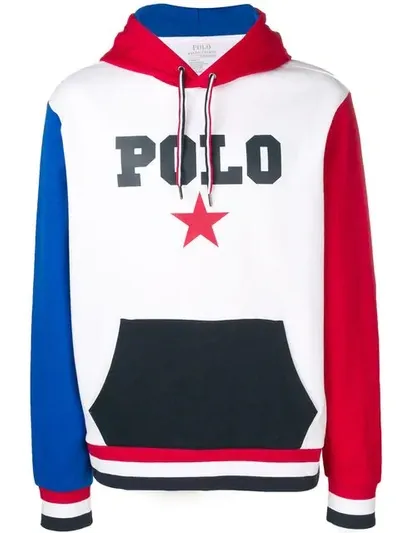 Polo Ralph Lauren Star Polo Hoodie In White