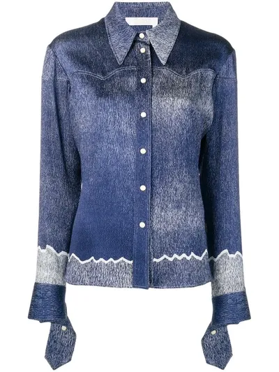 Chloé Cowboy Shirt In Blue