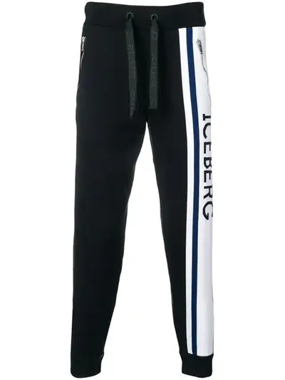 Iceberg Branded Track Trousers In Blue