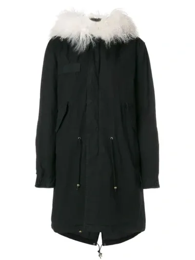 Mr & Mrs Italy Parka Mit Pelzbesatz In Black