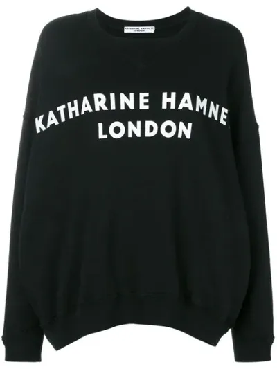 Katharine Hamnett Logo Print Sweatshirt In Black