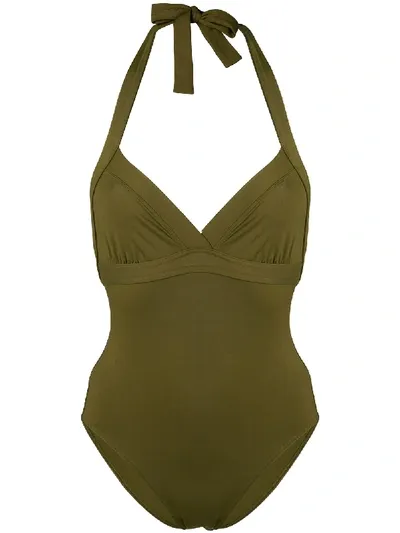 Eres Halterneck Swimsuit In Green