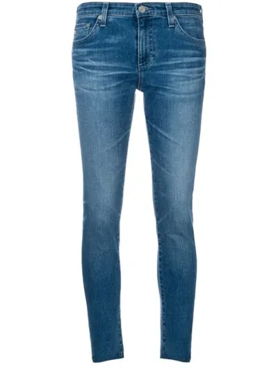 Ag Cropped Jeans In Blue