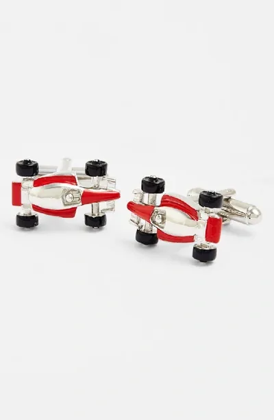 Link Up Race Car Cuff Links In Red