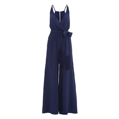 Paolita Navy Blue Silk Jumpsuit