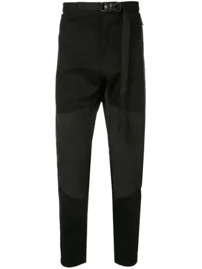 Niløs Contrast Panel Trousers In Black