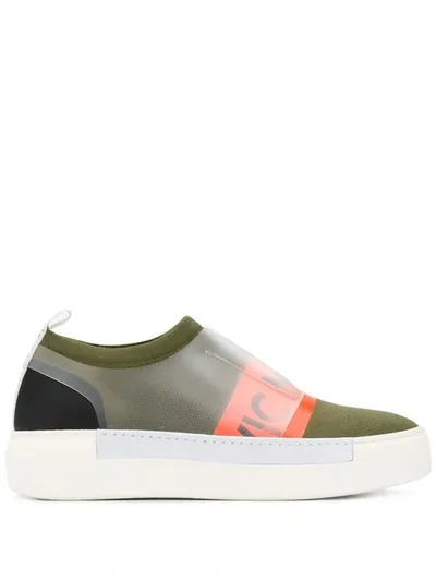 Vic Matie Logo Strap Sock Sneakers In Green