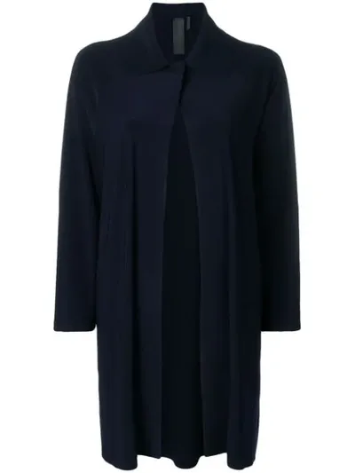 Norma Kamali Open Front Cardigan In Blue