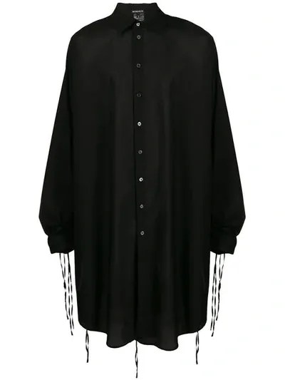 Ann Demeulemeester Oversized Draped Shirt In Black