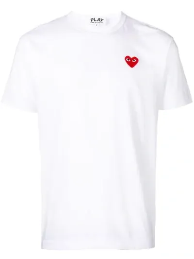 Comme Des Garçons Play Comme Des Garcons Play White Heart Patch T-shirt