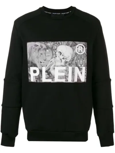 Philipp Plein Logo Patch Sweatshirt In Black