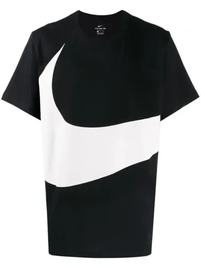 Nike Oversized Logo Print T-shirt In Black