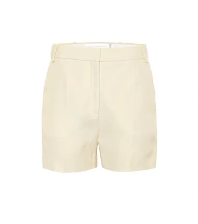 Victoria Victoria Beckham Tailored Linen-blend Shorts In Neutrals