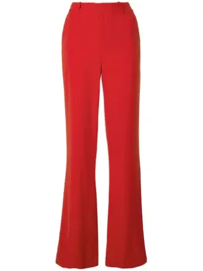 Alice And Olivia Alice + Olivia Dylan High-rise Wide-leg Pants In Red