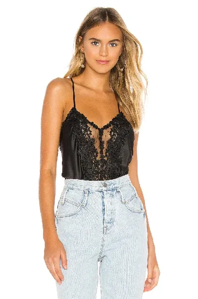 Flora Nikrooz Showstopper Lace-trim Bodysuit In Black