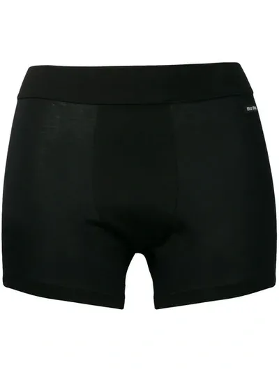 Miu Miu Jersey-shorts In Black