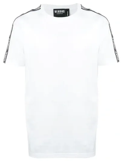 Versus Logo Stripe T-shirt In White