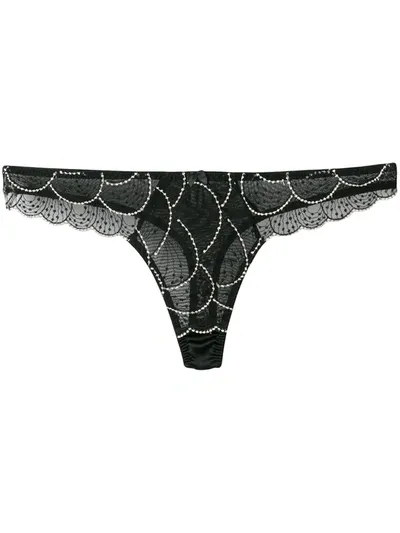 Gilda & Pearl L'age Dor Thong In Black