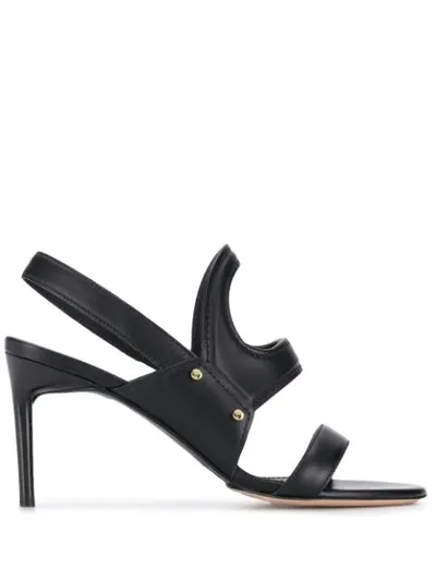 Max Mara Slingback Strap Sandals In Black