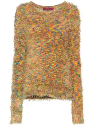 Sies Marjan Long-sleeve Crewneck Fuzzy Sweater In Multicolour