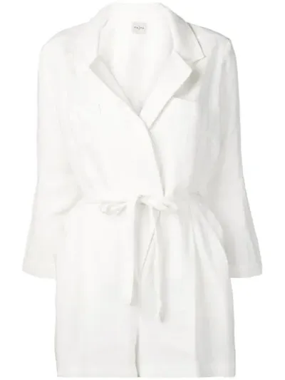 Le Kasha Dahab Belted Playsuit In White