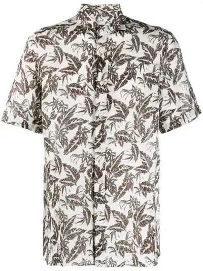 Corneliani Printed Shirt In Neutrals