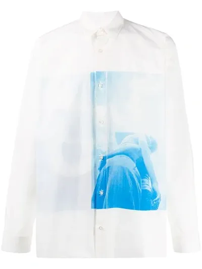 Jil Sander Graphic Print Shirt In White