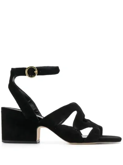 Michael Michael Kors Block Heel Sandals In Black