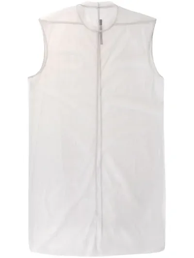 Rick Owens Sheer Tunic Top In Neutrals