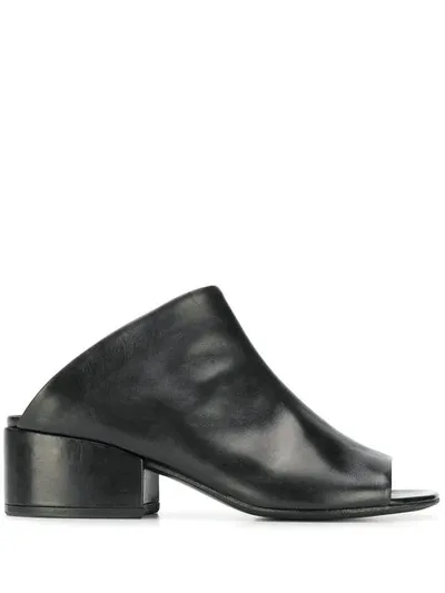 Marsèll Block Heel Mules In Black