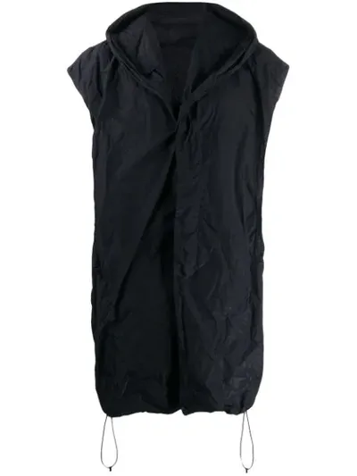 Niløs Sleeveless Hooded Coat In Black