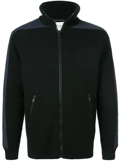 Aztech Mountain Contrast Side Panel Knit Jacket In Black