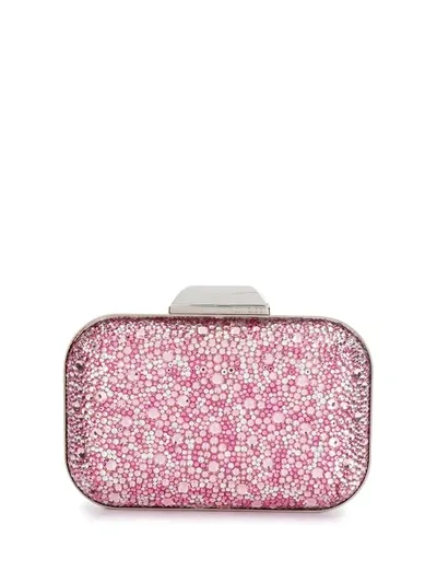 Jimmy Choo Crystal-embellished Cloud Clutch Bag In Rose Mix