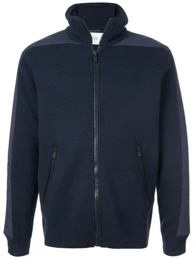 Aztech Mountain Contrast Side Panel Knit Jacket In Blue