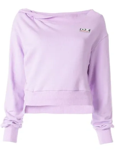 Ground Zero Logo Sweatshirt In Purple