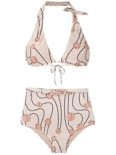 Adriana Degreas Printed Bikini Set In Multicolour