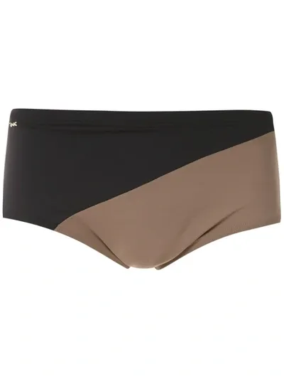 Amir Slama Panelled Trunks In Black